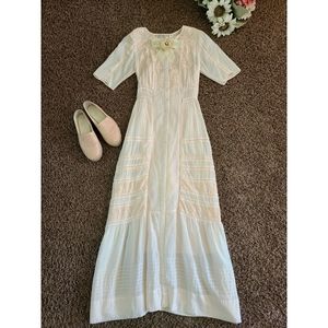 Loveshackfancy peach maxi dress